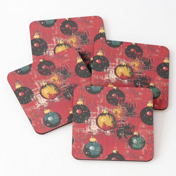Item preview, Christmas Tree Grunge Baubles on Distressed Background designed and sold by AgathaZolastore.