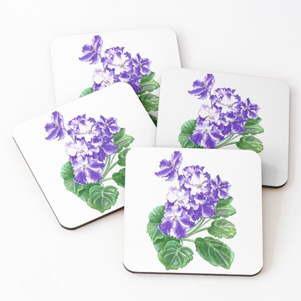 Item preview, Striped blue and white violet flower designed and sold by stasia-ch.