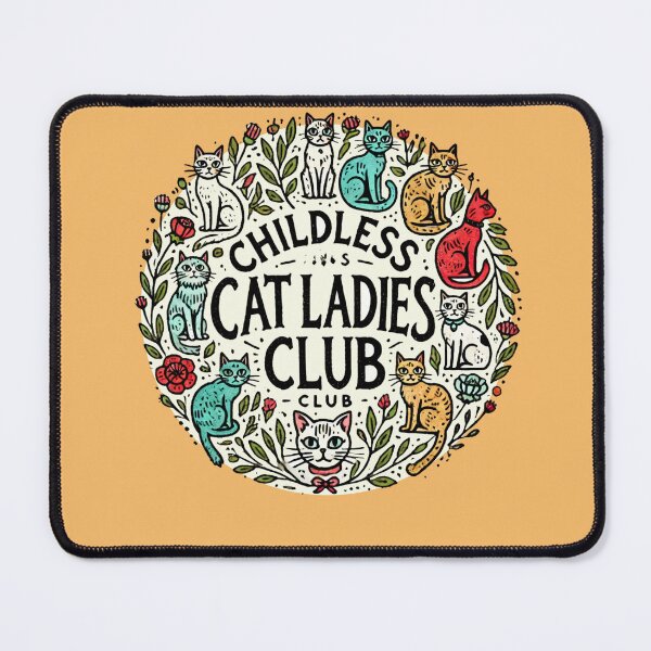 Item preview, Childless Cat Ladies Club Illustration Cat Person Artwork funny  designed and sold by FrictionMaxxing.