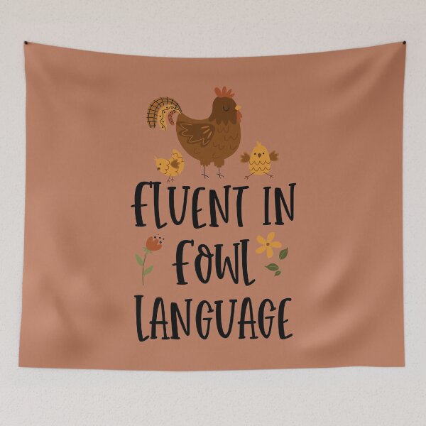 Item preview, Fluent in Fowl Language Cute Chickens designed and sold by darkskydelights.