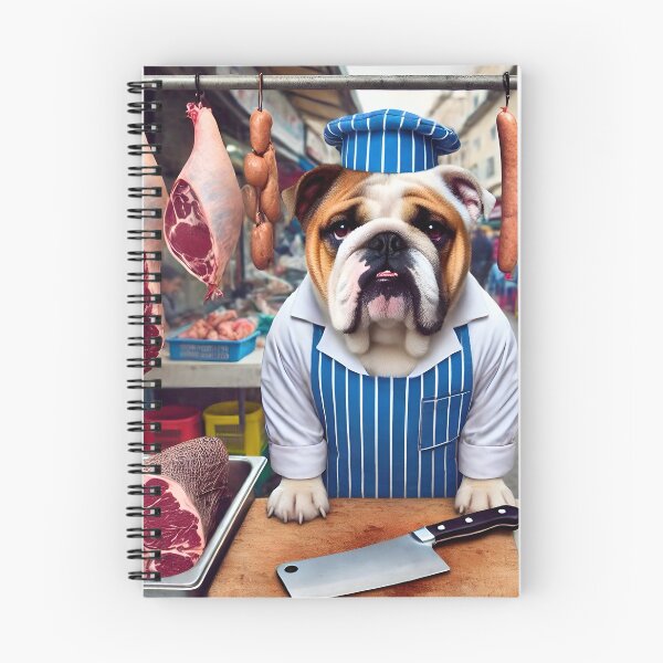 Item preview, Bulldog dog butcher meat design designed and sold by Dan9010.