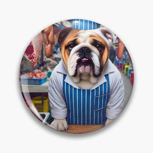 Item preview, Bulldog dog butcher meat design designed and sold by Dan9010.