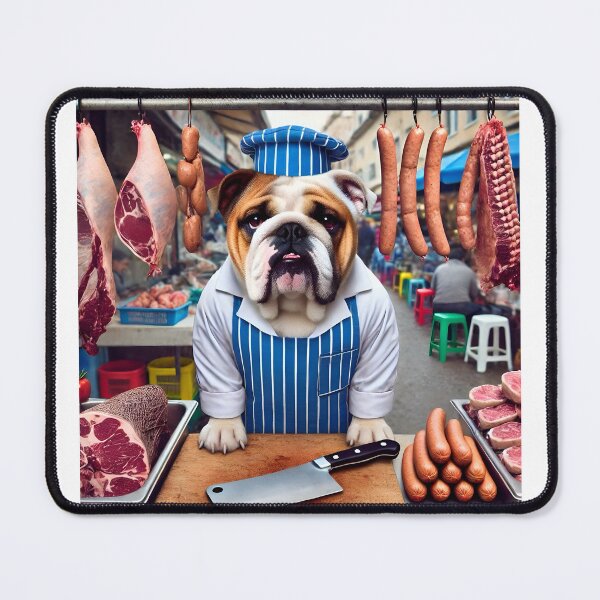 Item preview, Bulldog dog butcher meat design designed and sold by Dan9010.