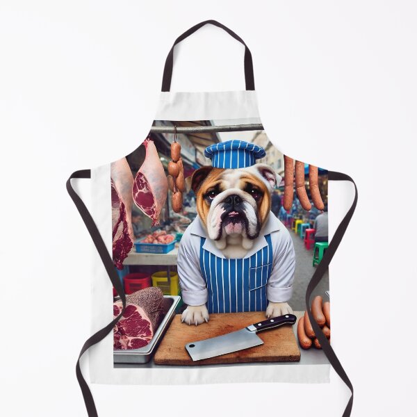 Item preview, Bulldog dog butcher meat design designed and sold by Dan9010.