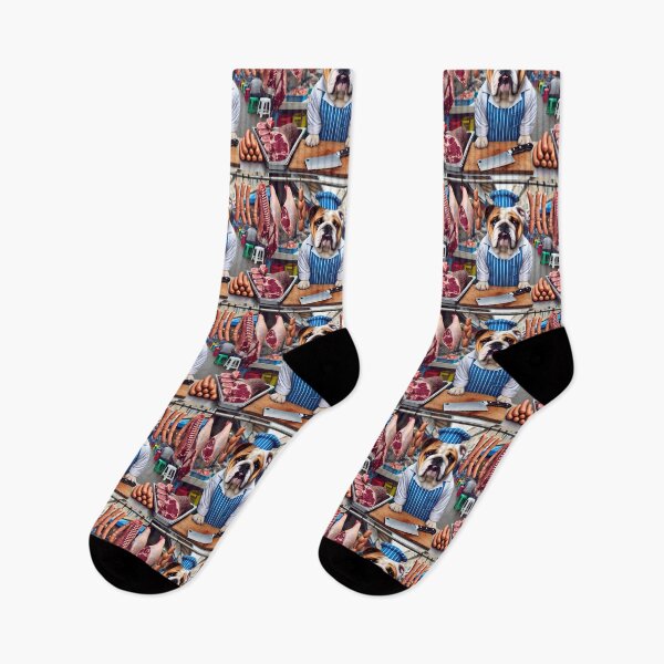 Item preview, Bulldog dog butcher meat design designed and sold by Dan9010.