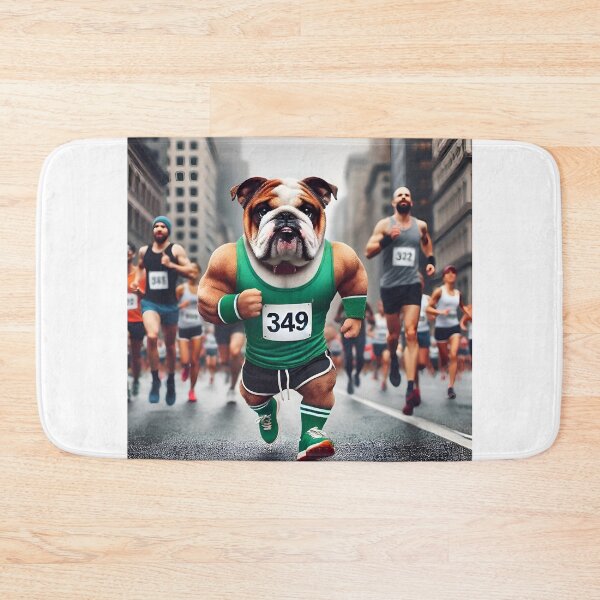 Item preview, Bulldog Dog Marathon Runner Design designed and sold by Dan9010.