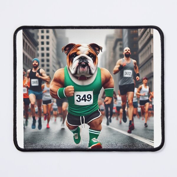 Item preview, Bulldog Dog Marathon Runner Design designed and sold by Dan9010.