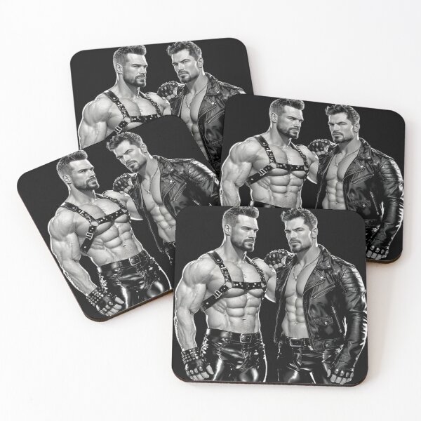 Artikelvorschau, Leather Daddies Power Leder Gay Pride Grafikdesign entworfen und verkauft von ItsAKinkThing.