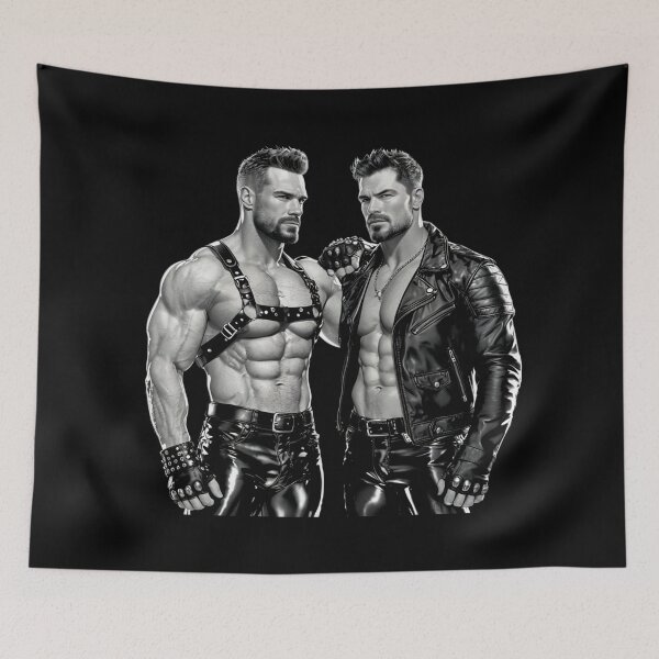 Artikelvorschau, Leather Daddies Power Leder Gay Pride Grafikdesign entworfen und verkauft von ItsAKinkThing.