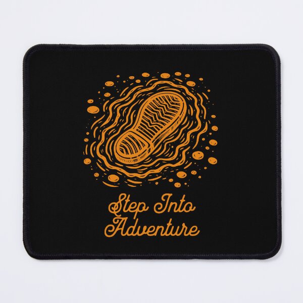 Item preview, Step Into Adventure, dirt shoe, hiking, trail, adventure, mark of journey designed and sold by DekoDesignsHub.