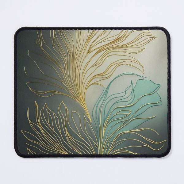 Item preview, ELEGANT ABSTRACT GOLD AND TURQUAZ DESIGN designed and sold by asudesign.