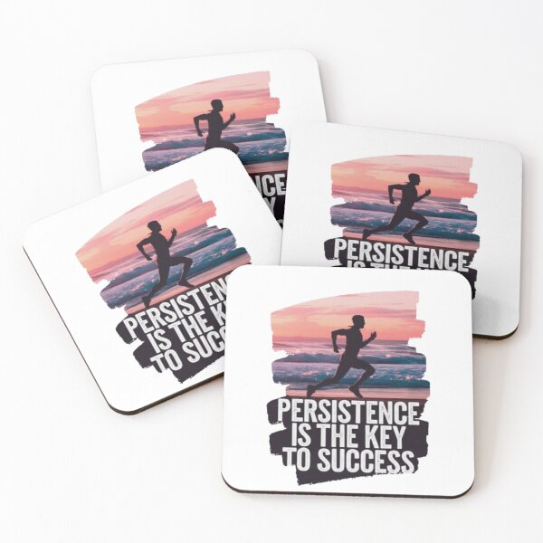 Item preview, Persistence Is the Key to Success – Motivational Runner Design designed and sold by GemBob Creations.