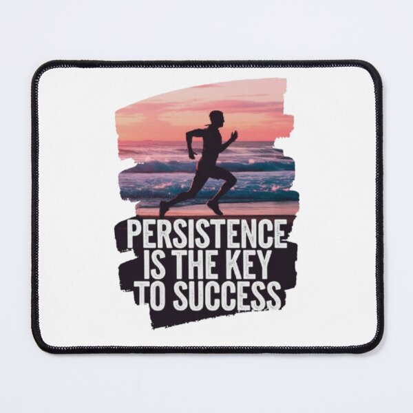 Item preview, Persistence Is the Key to Success – Motivational Runner Design designed and sold by GemBob Creations.