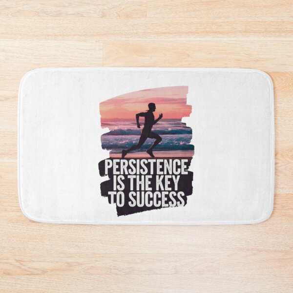Item preview, Persistence Is the Key to Success – Motivational Runner Design designed and sold by GemBob Creations.