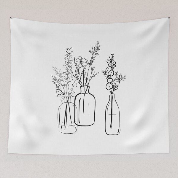 Item preview,    line art flowers designed and sold by s-flo-art.