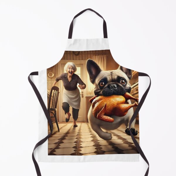 Item preview, Bulldog dog thief chicken design designed and sold by Dan9010.