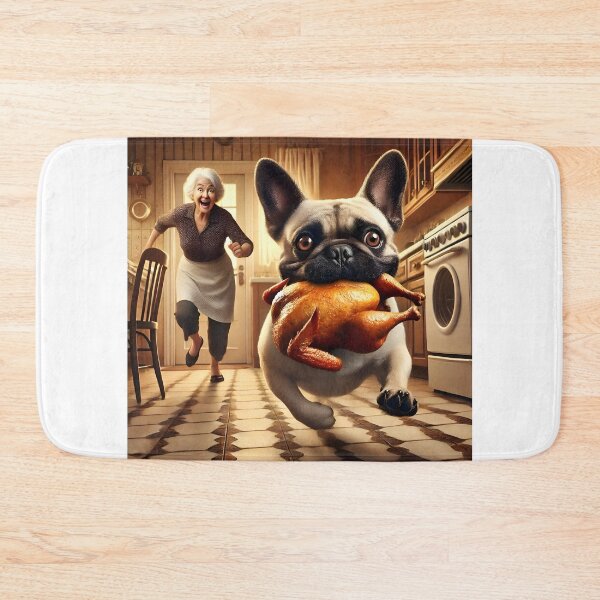 Item preview, Bulldog dog thief chicken design designed and sold by Dan9010.