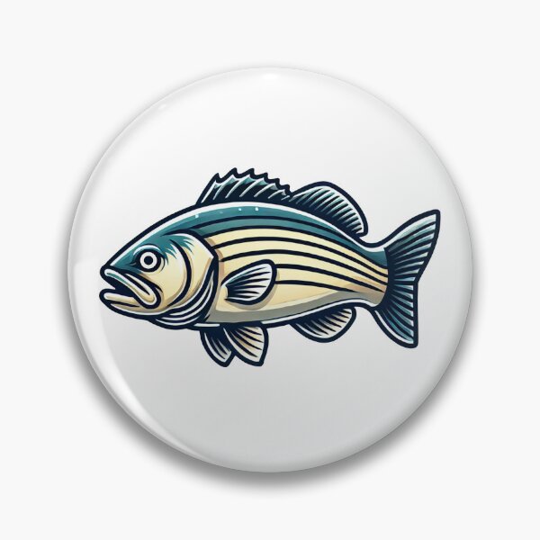 Item preview, Striped Bass Cartoon designed and sold by LightningJelly.