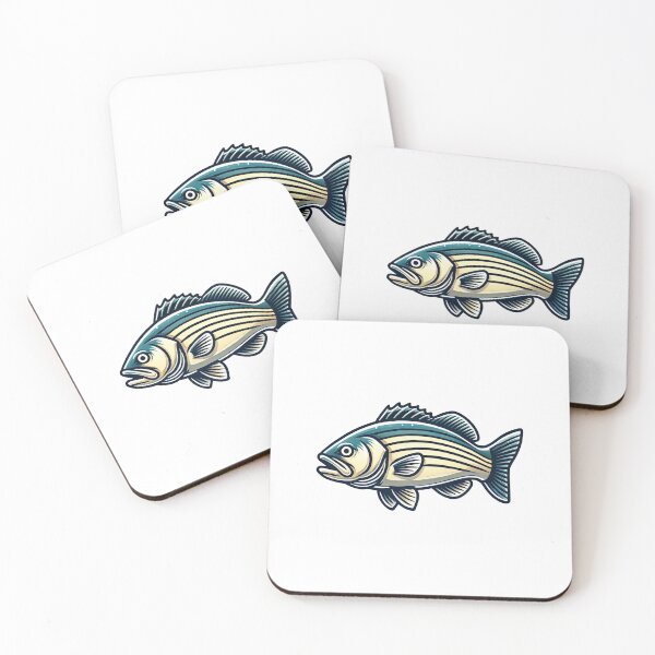 Item preview, Striped Bass Cartoon designed and sold by LightningJelly.