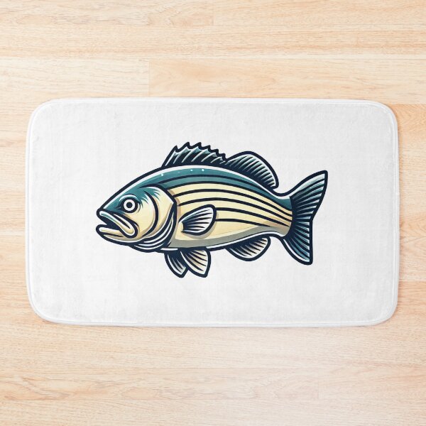 Item preview, Striped Bass Cartoon designed and sold by LightningJelly.