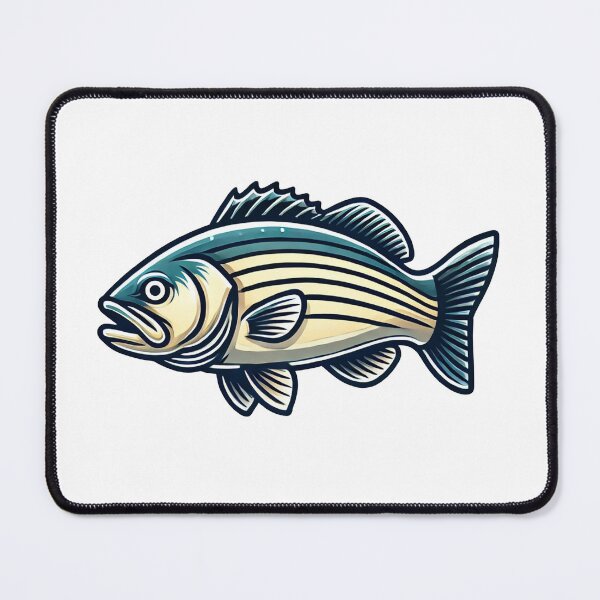Item preview, Striped Bass Cartoon designed and sold by LightningJelly.