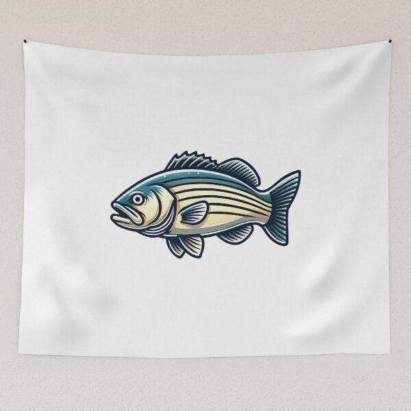 Item preview, Striped Bass Cartoon designed and sold by LightningJelly.