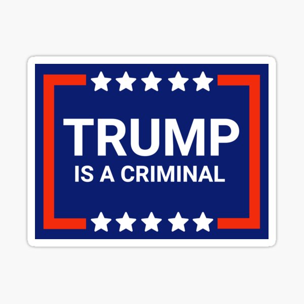 Vista previa del artículo con la obra «Trump es un criminal», diseñado y vendido por Rachel the Artist .