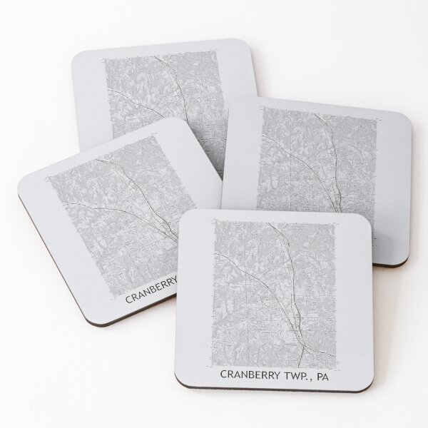 Item preview, Cranberry Twp., PA Topographical Map Grey designed and sold by PGHPhotoCo.
