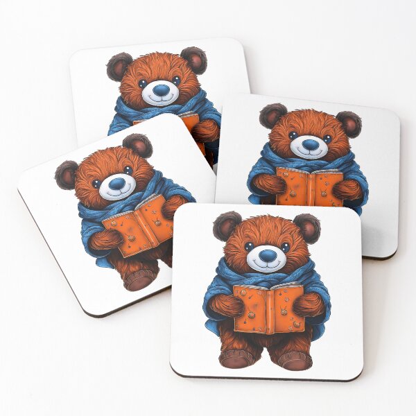 Item preview, Cute Bear Reading a Book, Bookworm Bear, Cozy Bear, Reader Bear, Lover of Books designed and sold by BukkyStory.