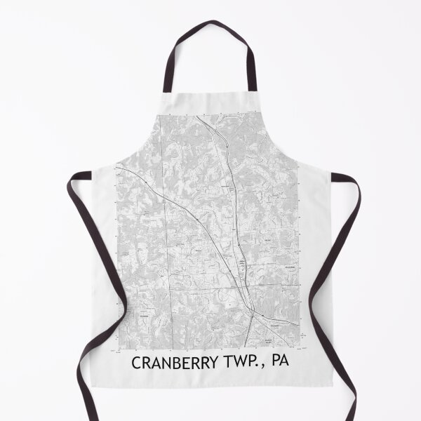 Item preview, Cranberry Twp., PA Topographical Map Black & White designed and sold by PGHPhotoCo.