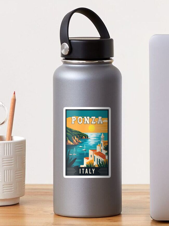 Thumbnail 1 of 3, Sticker, Explore Ponza in Italy - Stunning Travel Art designed and sold by turtlestart.