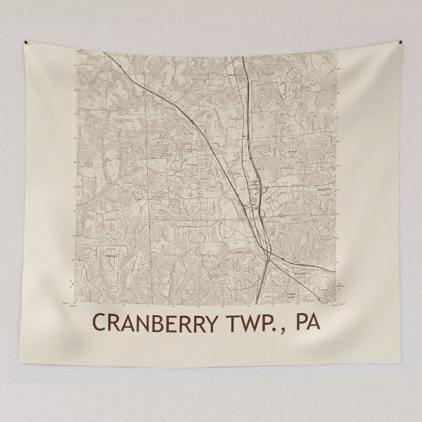 Item preview, Cranberry Twp., PA Topographical Map Vintage designed and sold by PGHPhotoCo.