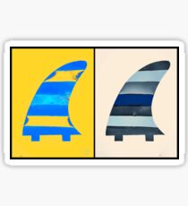 Salty surf fin Sticker