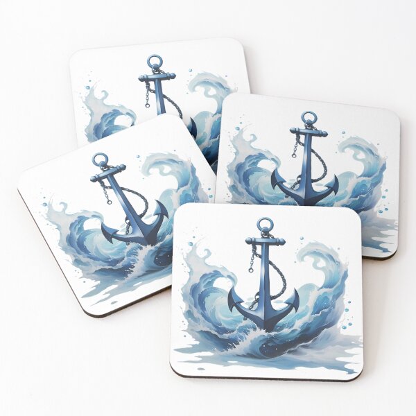 Item preview, Bold Anchor in Waves Design designed and sold by Vesto Royal.