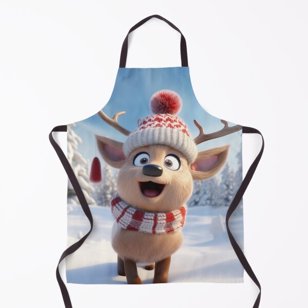 Item preview, Kawaii Cute Reindeer in Snowy Winter Landscape designed and sold by KawaiiArtStyle.