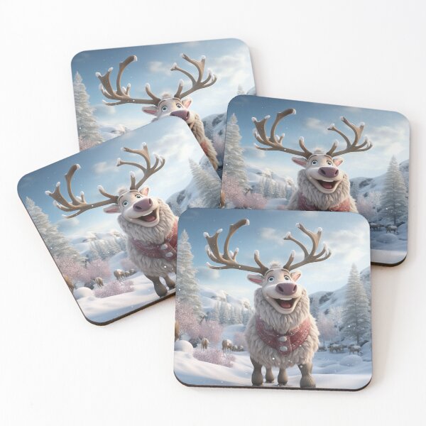 Item preview, Lindo reno kawaii en un paisaje nevado de invierno designed and sold by KawaiiArtStyle.