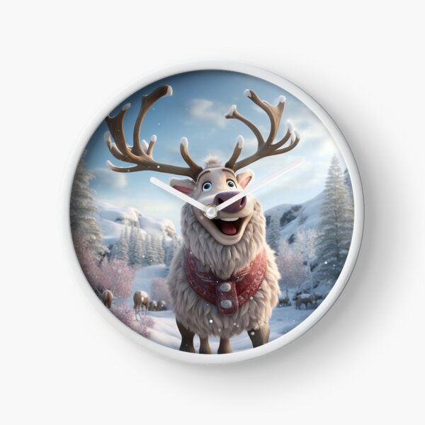Item preview, Kawaii Cute Reindeer in Snowy Winter Landscape designed and sold by KawaiiArtStyle.