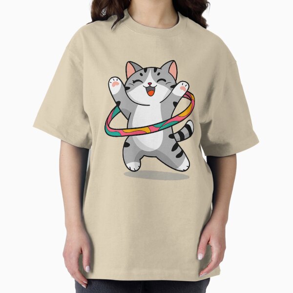 Item preview, Happy Hula Hoop Cat for Cat Lovers and Kids Fun designed and sold by TheWizArt.
