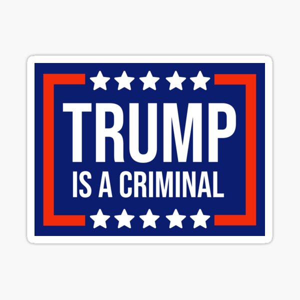 Vista previa del artículo con la obra «Trump es un criminal», diseñado y vendido por Rachel the Artist .
