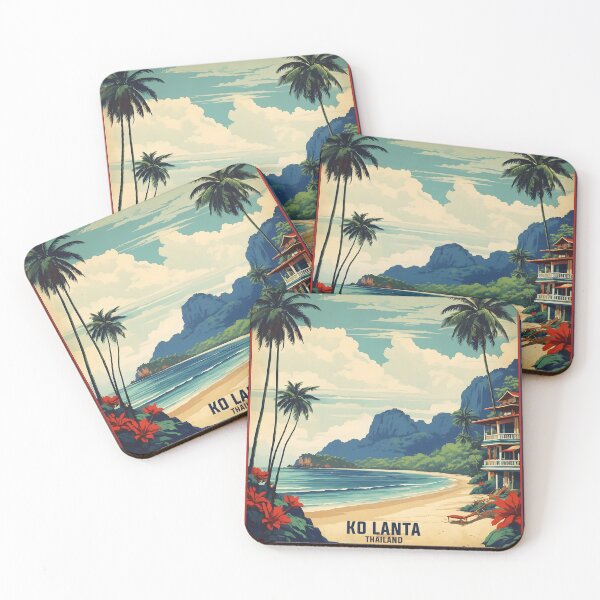 Item preview, Ko Lanta Thailand Vintage Retro Travel Tourism designed and sold by TravelersGems.