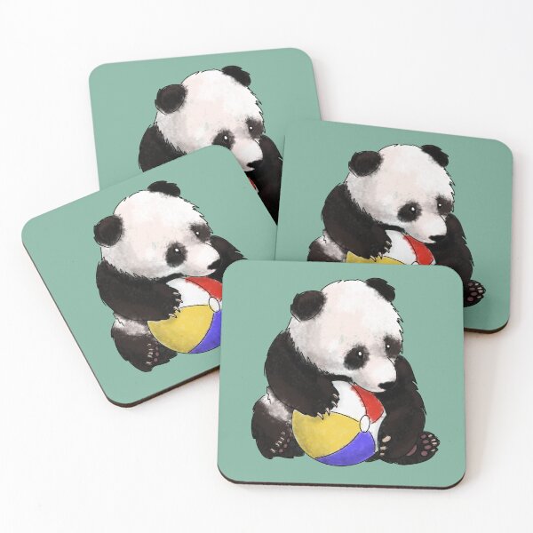 Item preview, Cute Panda Cub holding a beach ball designed and sold by PaintedDolphin.
