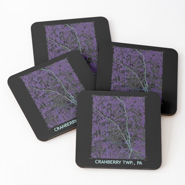 Item preview, Cranberry Twp., PA Topographical Map Dark designed and sold by PGHPhotoCo.