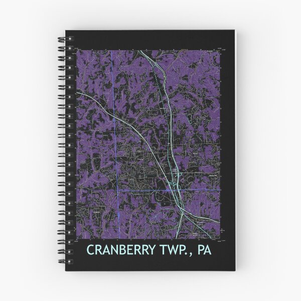 Item preview, Cranberry Twp., PA Topographical Map Dark designed and sold by PGHPhotoCo.