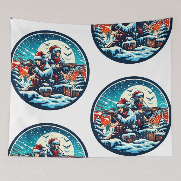 Item preview, Holiday FPS Action – Snowy Battlefield Showdown designed and sold by NSB-Design.
