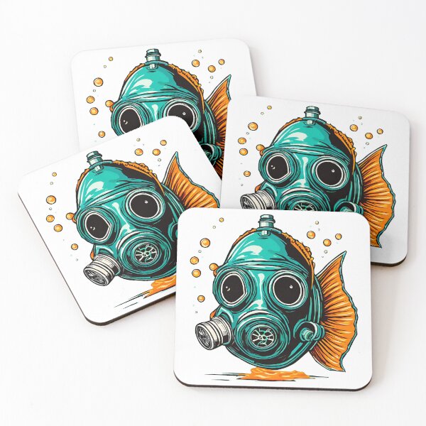 Item preview, Gas Masked Fish in Polluted Depths 3 designed and sold by Tom-Johnson.