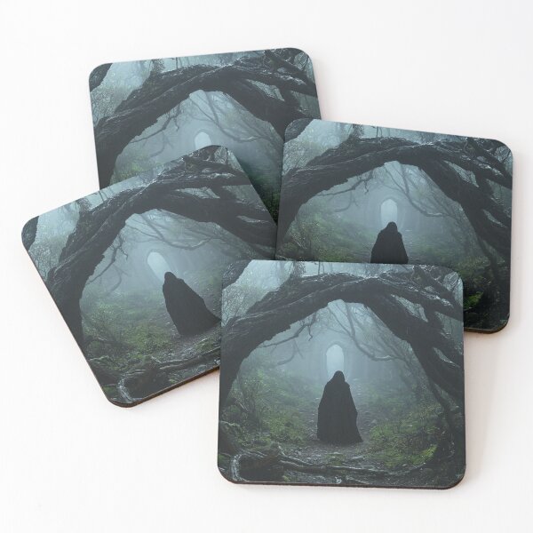 Item preview, A Dark Figure Stands In The Middle Of The Ancient Forest designed and sold by KootenayDesigns.
