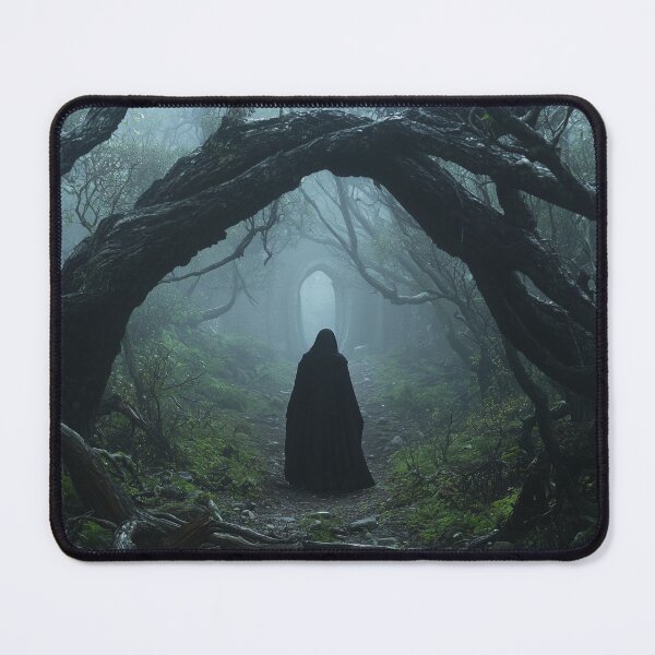 Item preview, A Dark Figure Stands In The Middle Of The Ancient Forest designed and sold by KootenayDesigns.