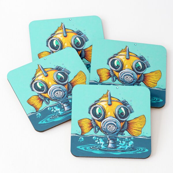 Item preview, Gas Masked Fish in Polluted Depths 4 designed and sold by Tom-Johnson.