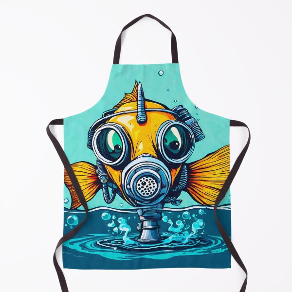 Item preview, Gas Masked Fish in Polluted Depths 4 designed and sold by Tom-Johnson.
