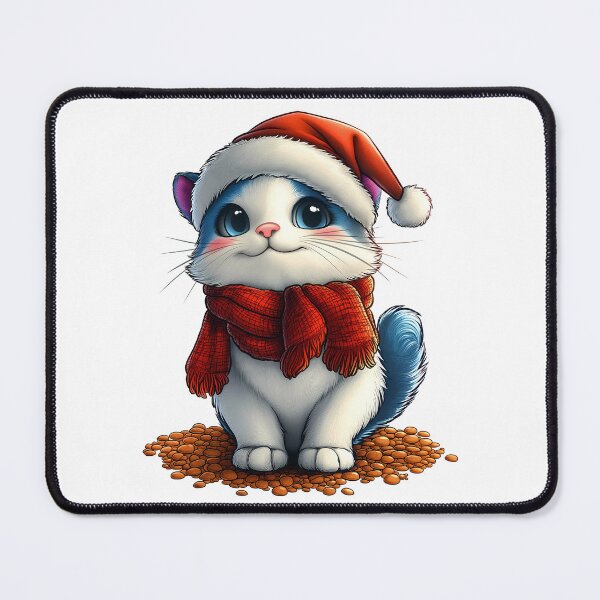 Item preview, Cute Cat in Santa Hat, Merry Christmas Kitty, Cozy Cat for Christmas designed and sold by BukkyStory.